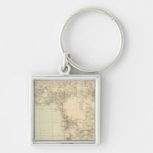 Africa Atlas Map showing colonies Keychain