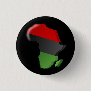 AFRICA BLACK RED GREEN PAN- AFRICANISM 1 INCH ROUND BUTTON