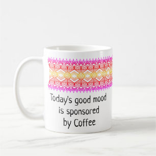 Africa Border Gold Red Pink Personalized Mug