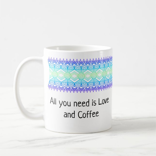 Africa Border Green Blue Purple Personalized Mug (Left)