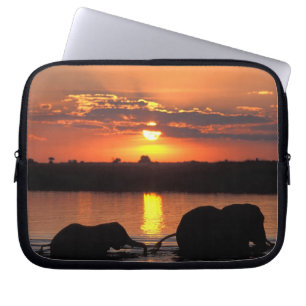 Africa, Botswana, Chobe National Park, Herd Laptop Sleeve