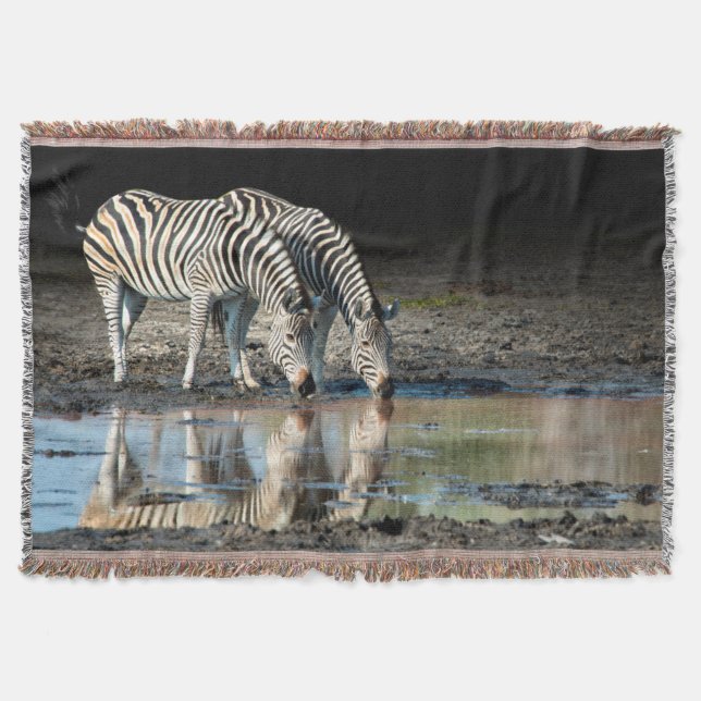 Africa,Botswana, Okavango Delta, Davison Camp Throw Blanket (Front)