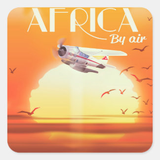 Africa By Air Square Sticker