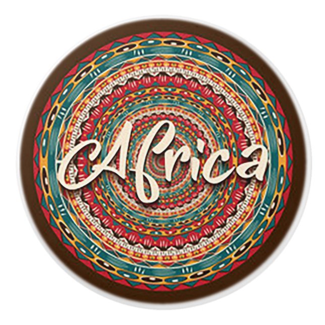 Africa Ceramic Knob/Pull Ceramic Knob (Front)
