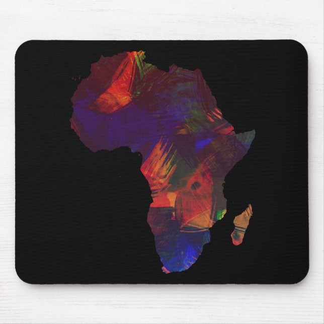 Africa Colourful Africa Continent Art Map Mouse Pad (Front)