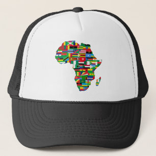 Africa Continent Countries Flags Map Nations Trucker Hat
