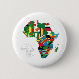 Africa Continent Flag Map 2 Inch Round Button