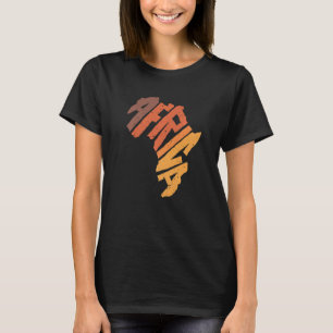 Africa Continent Letter African Safari Culture Pri T-Shirt