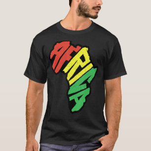 Africa Continent Letter Reggae African Culture Pri T-Shirt