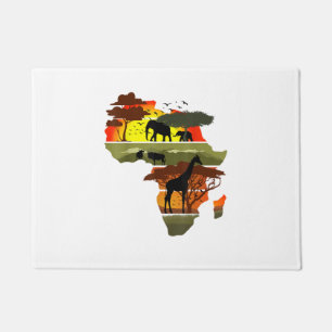 Africa Continent Sunset Safari Nature Wild Life Doormat