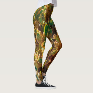 Africa Desert Cactus Plants Prickly Pear Leggings
