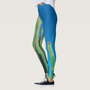 Africa Desert Landscape Nature Cactus Plants Leggings