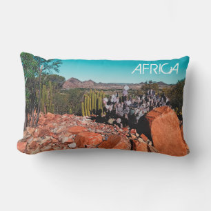Africa Desert Landscape Nature Cactus Plants Lumbar Pillow