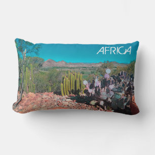 Africa Desert Landscape Nature Cactus Plants Lumbar Pillow