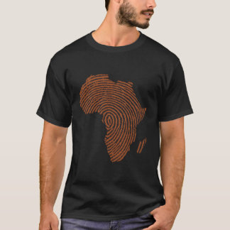 Africa Dna Thumbprint Flag Africa Pride Design For T-Shirt