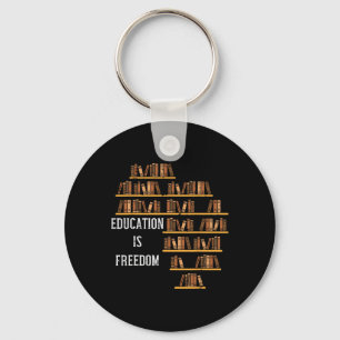 Africa Education Is Freedom Black History Teacher Keychain