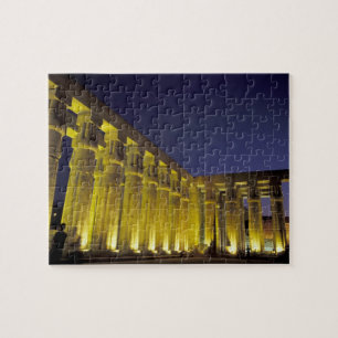 Africa, Egypt, Luxor. Sun court of Amenhotep Jigsaw Puzzle