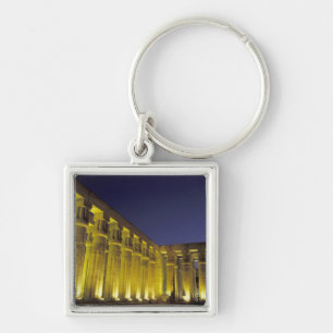 Africa, Egypt, Luxor. Sun court of Amenhotep Keychain