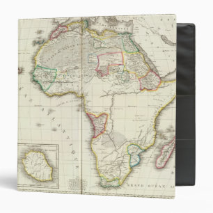 Africa Engraved map with 2 inset maps Binder