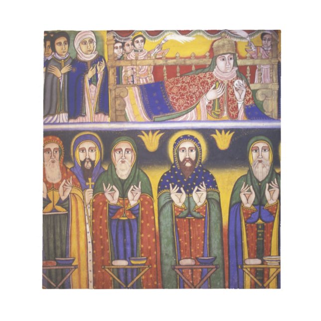 Africa, Ethiopia. Artwork depicting apostles and Notepad (Front)
