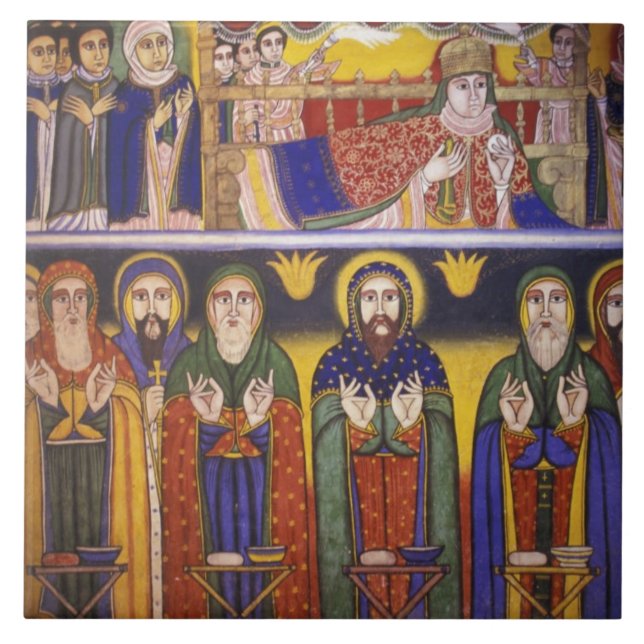 Africa, Ethiopia. Artwork depicting apostles and Tile (Front)