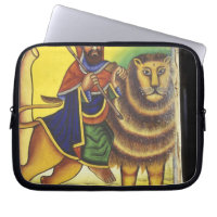 Africa, Ethiopia. Artwork depicting Lion of