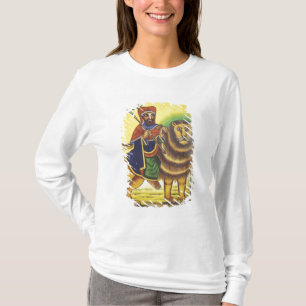 Africa, Ethiopia. Artwork depicting Lion of T-Shirt