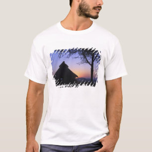 Africa, Ethiopia, Omo river region, Sunset over T-Shirt