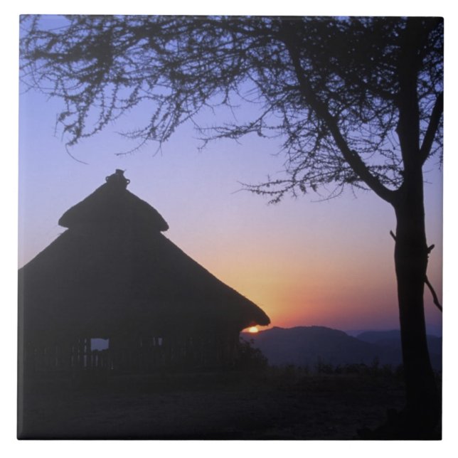 Africa, Ethiopia, Omo river region, Sunset over Tile (Front)