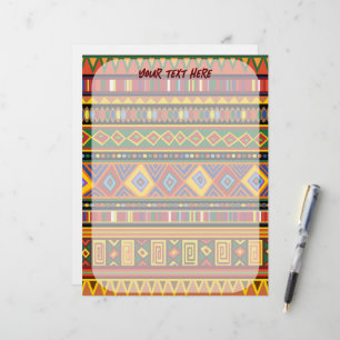 Africa Ethnic Art Pattern Letterhead