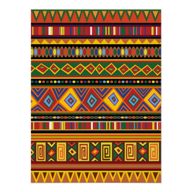 Africa Ethnic Art Pattern  Poster (Front)