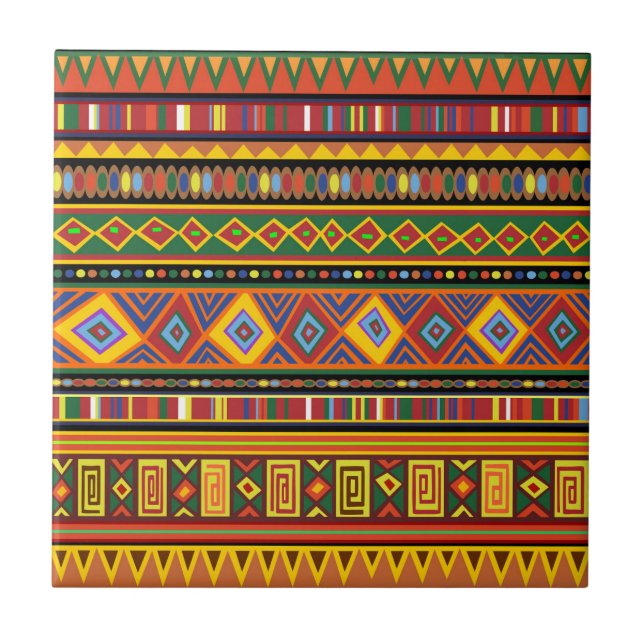 Africa Ethnic Art Pattern  Tile (Front)