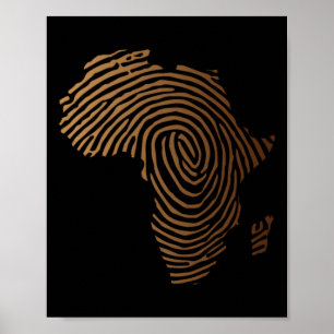africa fingerprint black history junenth poster