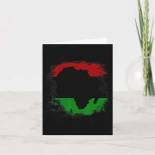Africa Flag African Continent Map Pan-africa Unia Card