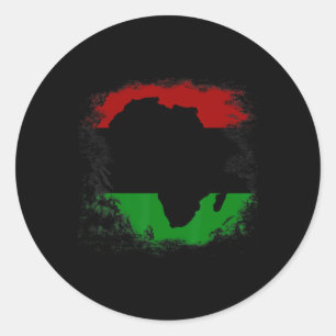 Africa Flag African Continent Map Pan-africa Unia  Classic Round Sticker