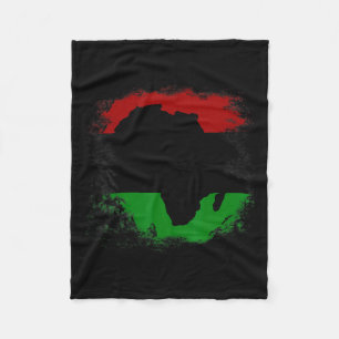 Africa Flag African Continent Map Pan-africa Unia  Fleece Blanket