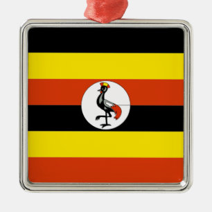 Africa: Flag of Uganda Metal Ornament