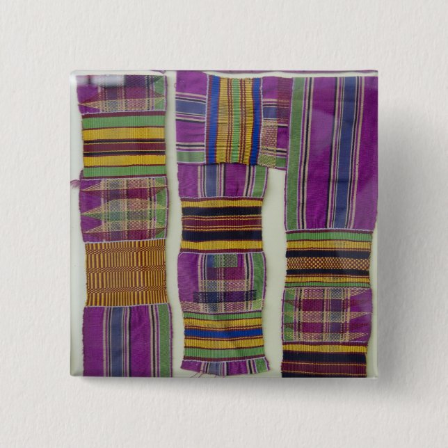 Africa, Ghana, Accra. National Museum, regarded 2 Inch Square Button (Front)
