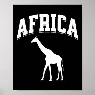 Africa Giraffe Safari Vacation Souvenir Preppy Aes Poster
