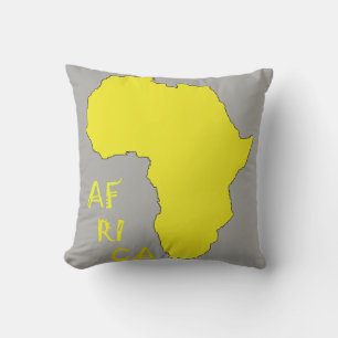 Africa Grey and Yellow Pillow
