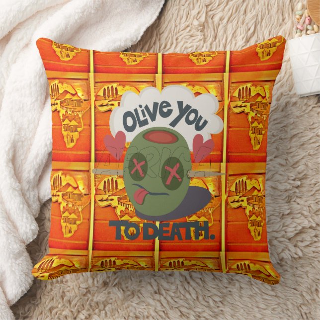 Africa I love You Throw Pillow (Blanket)