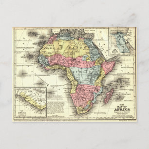 Africa in 1867 postcard