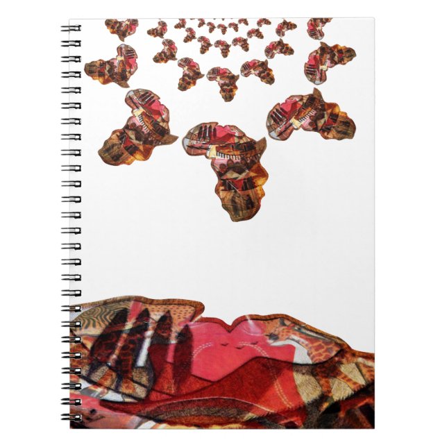  Africa in Motion: Kaleidoscope Map Design Notebook (Front)