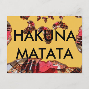 Africa in Motion: Kaleidoscope Map Design Postcard