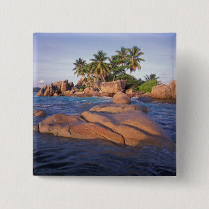 Africa, Indian Ocean, Seychelles, Praslin 2 Inch Square Button