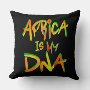 Africa is My Dna Throw Pillow
