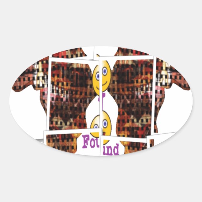 Africa is where I found Love Oval Sticker (Front)