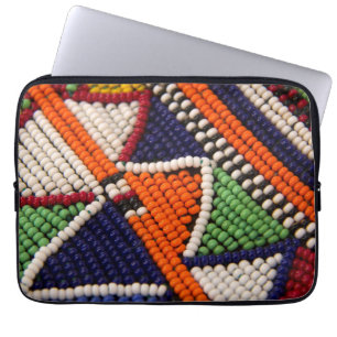 Africa, Kenya. Maasai Tribal Beads Laptop Sleeve