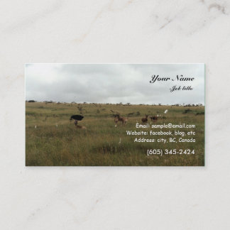 Africa Kenya wild animals Business Card