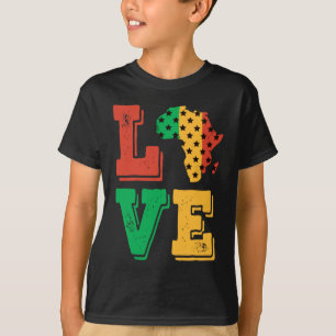 Africa Love Proud African American Black History M T-Shirt